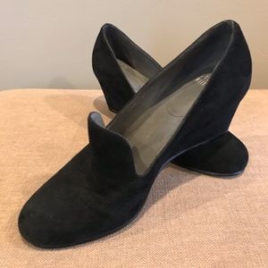 Stewart Weitzman Black Suede Wedge